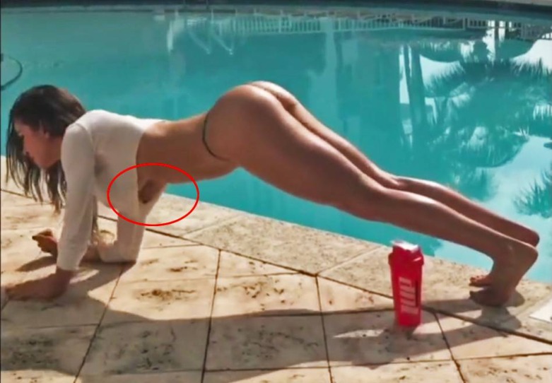 Anllela Sagra: Die hinreißende Fitness-Queen mit Strümpfen und Brüsten.