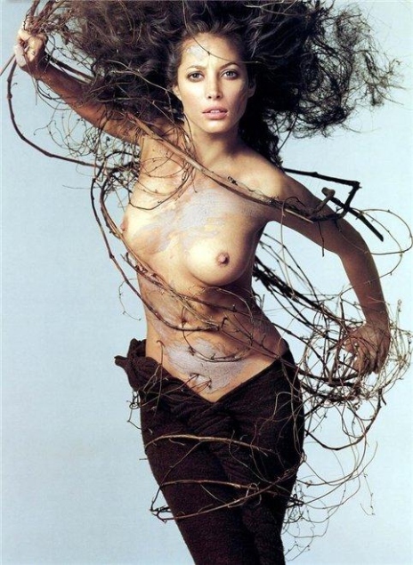 Christy Turlington Brüste sind sichtbar