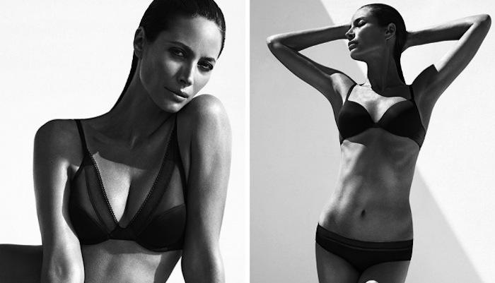 Christy Turlington in Unterwäsche